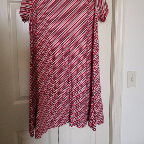 EUC Allison/Brittney Women's 1X Striped T-Shirt Dress - Picture 3 of 6